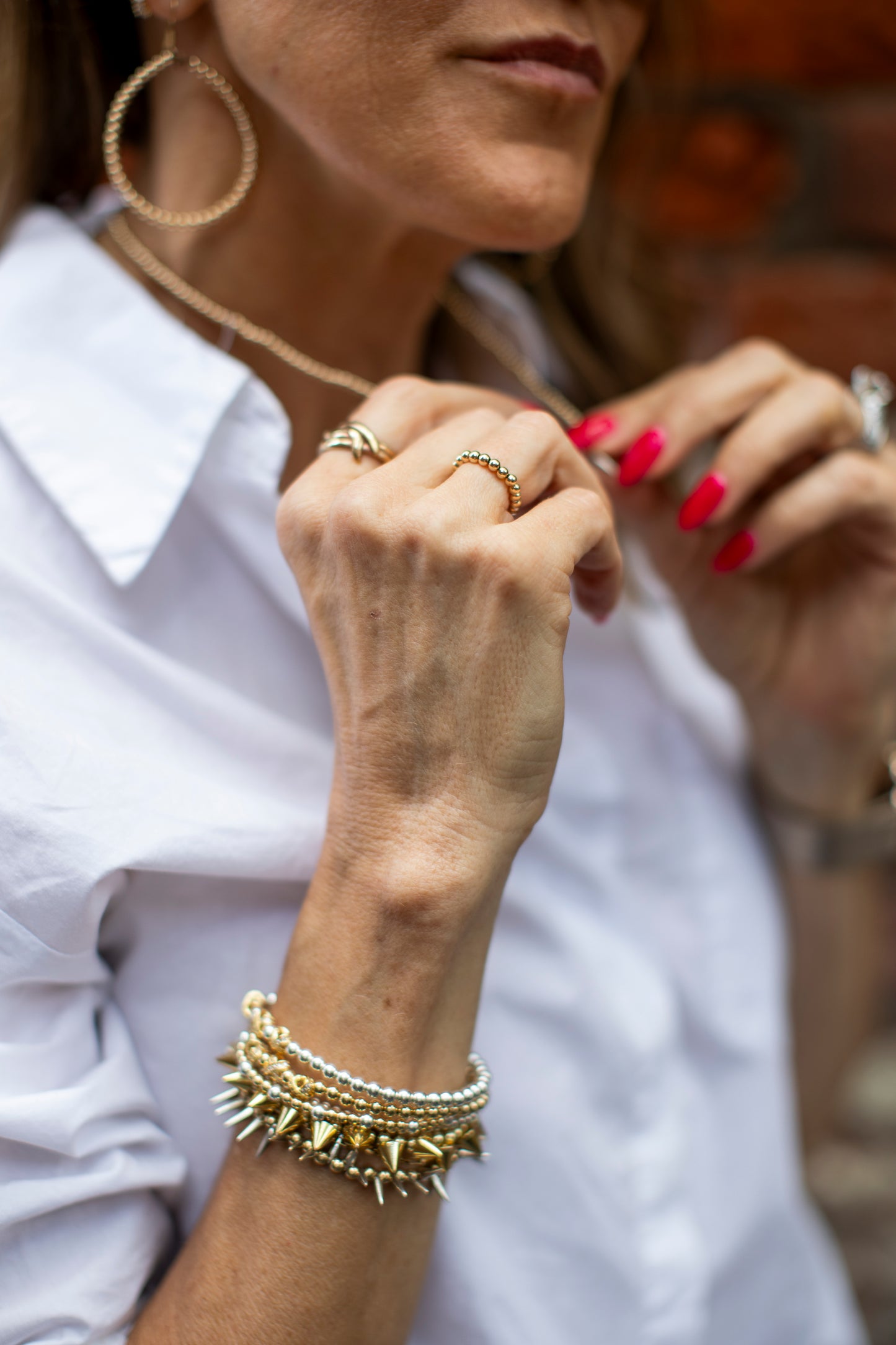 Petite Silver Spike Bracelet