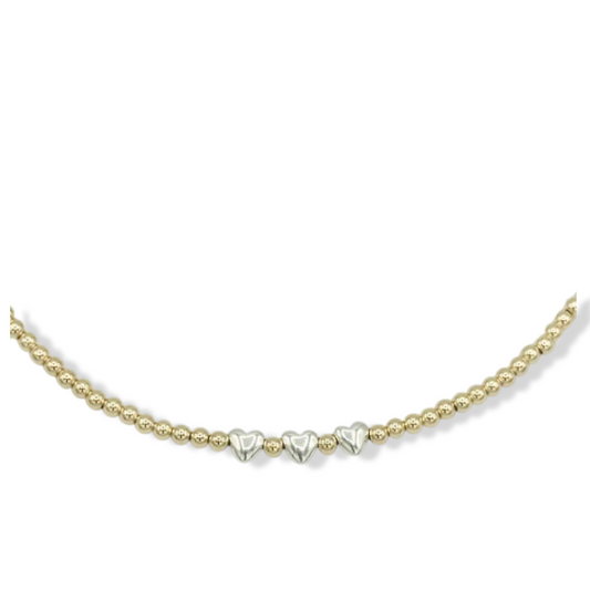 Silver heart necklace