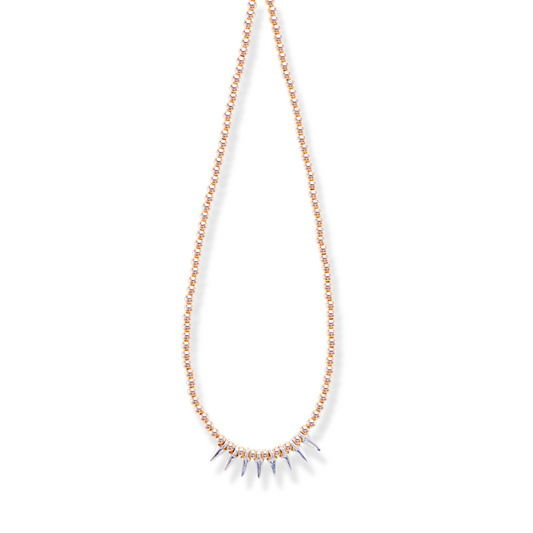 Gold with silver spike necklace