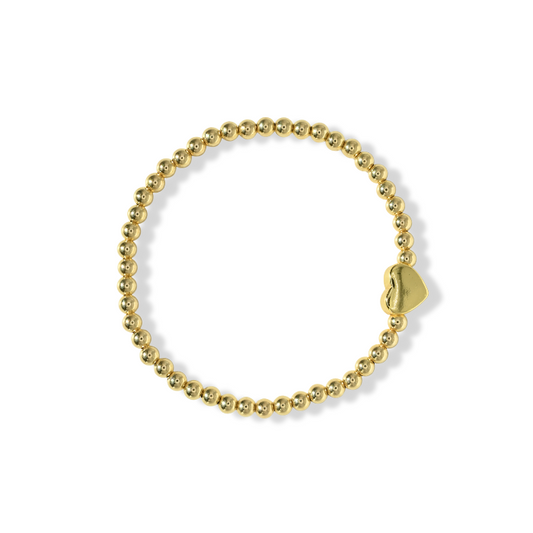 Large Gold Heart Bracelet