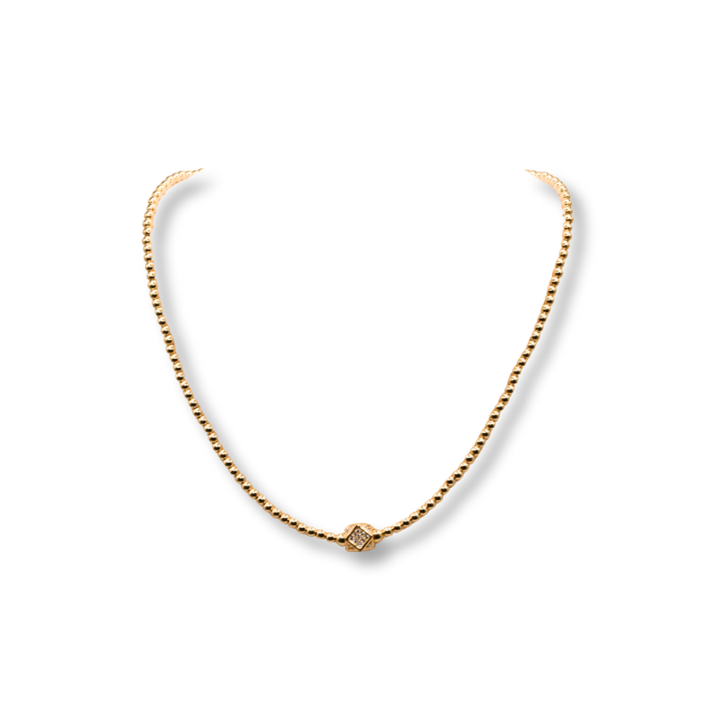 Gold Crystal Geometric Necklace