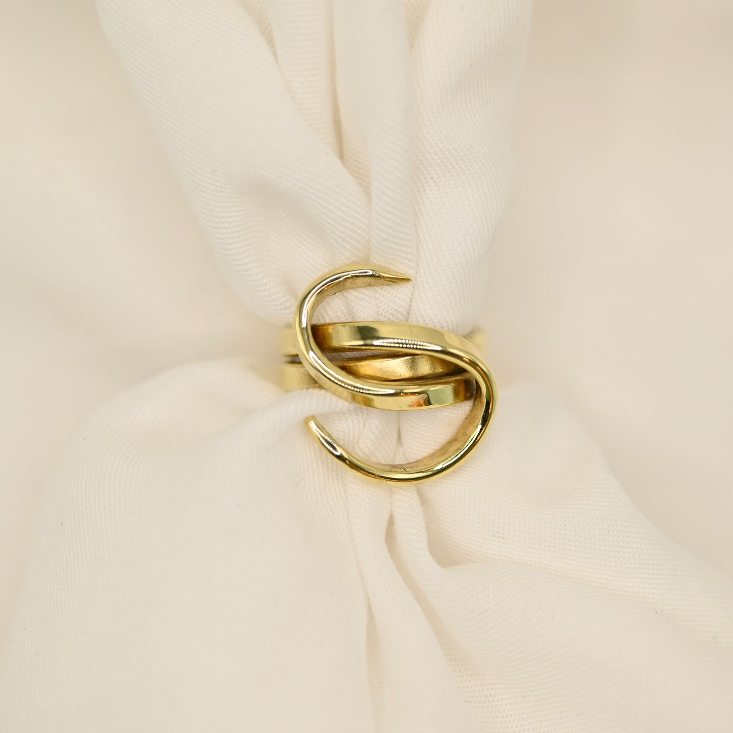 Golden Swirl Ring