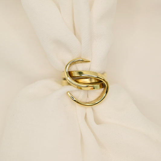 Golden Swirl Ring