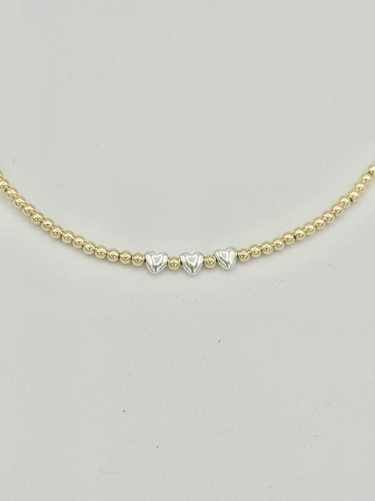 Silver heart necklace