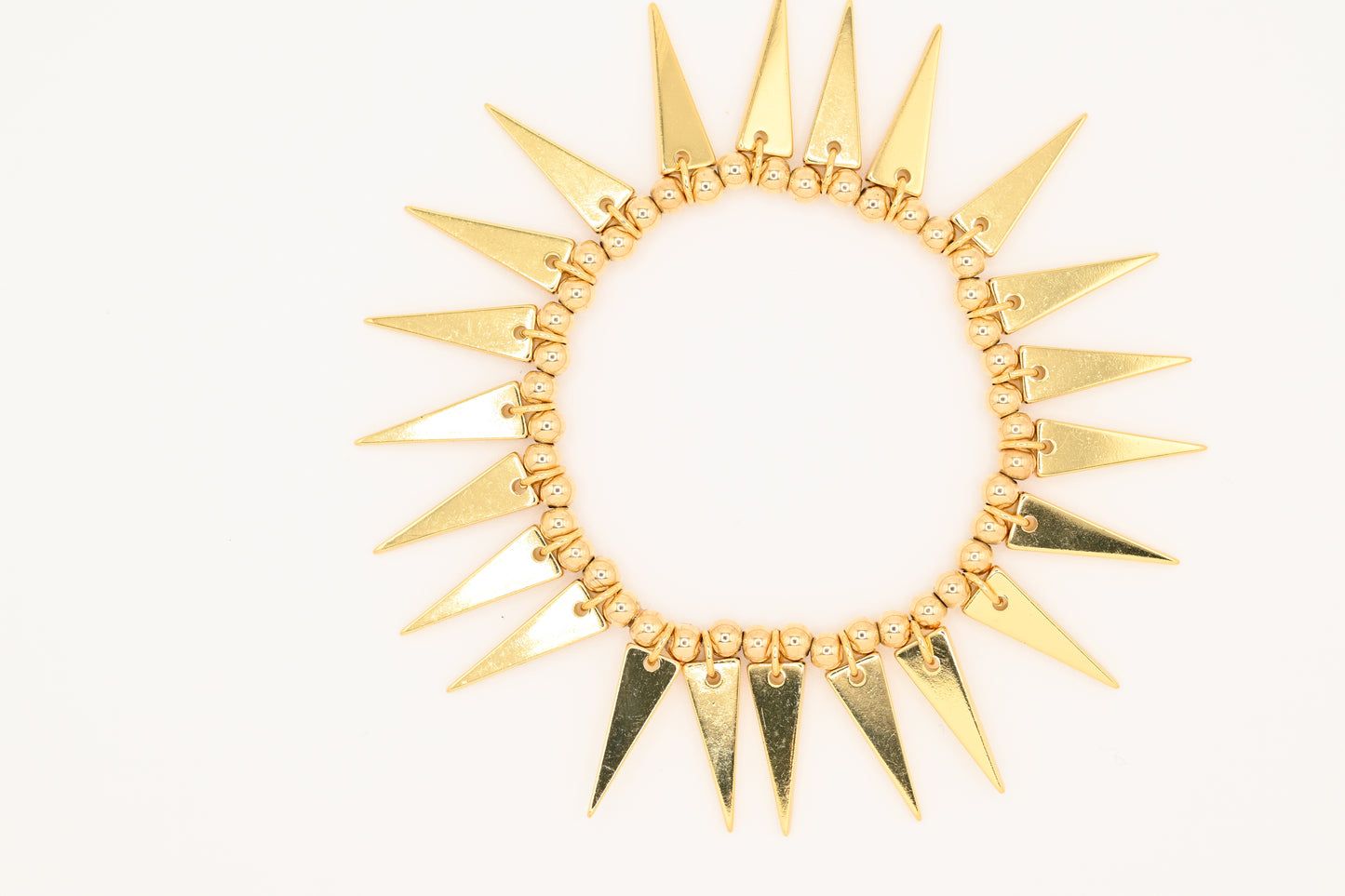 Flat Gold Spike Bracelet