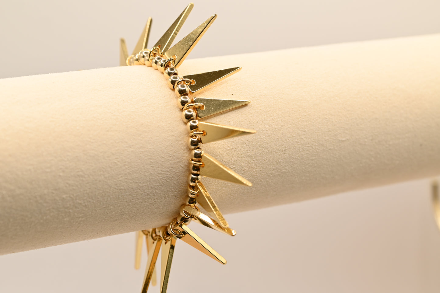 Flat Gold Spike Bracelet