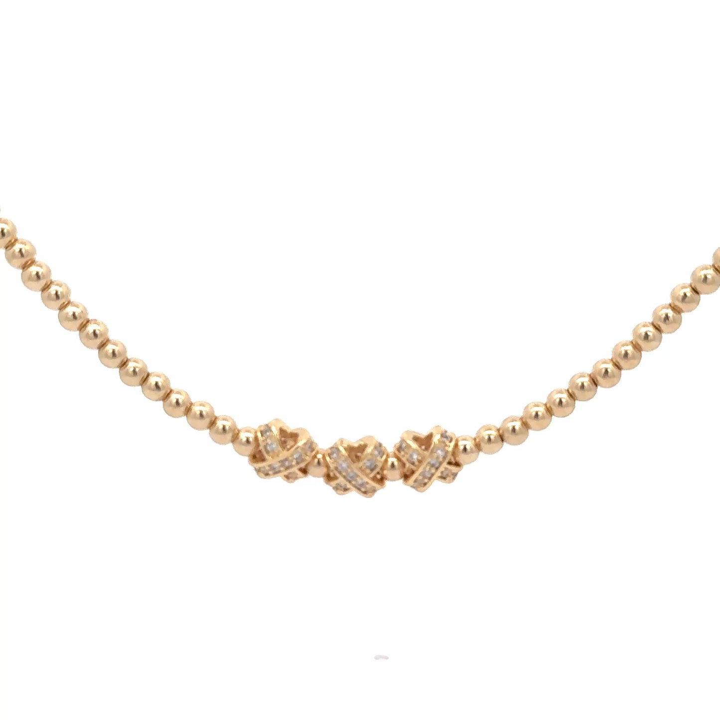 Gold Necklace with Gold XXX Beads