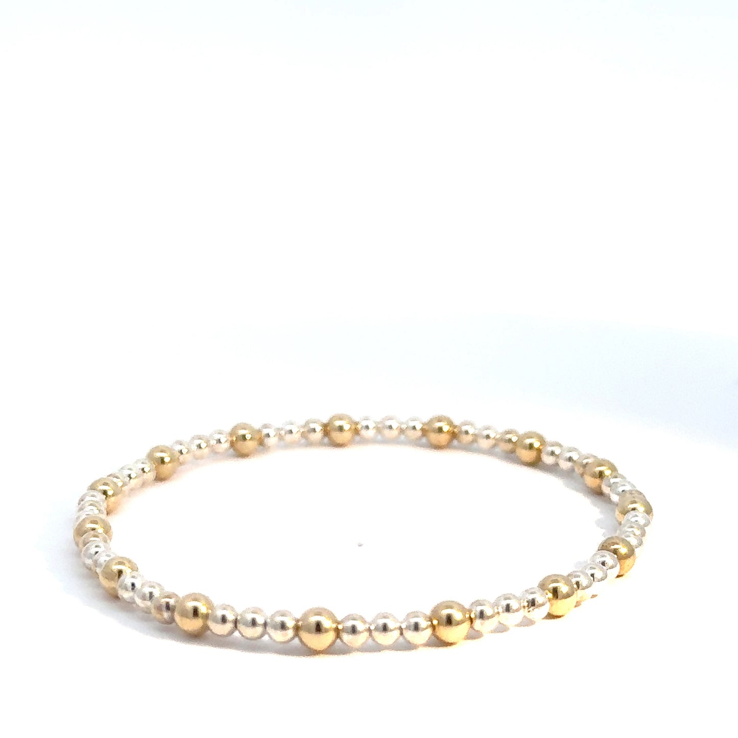 Gold on silver bracelet
