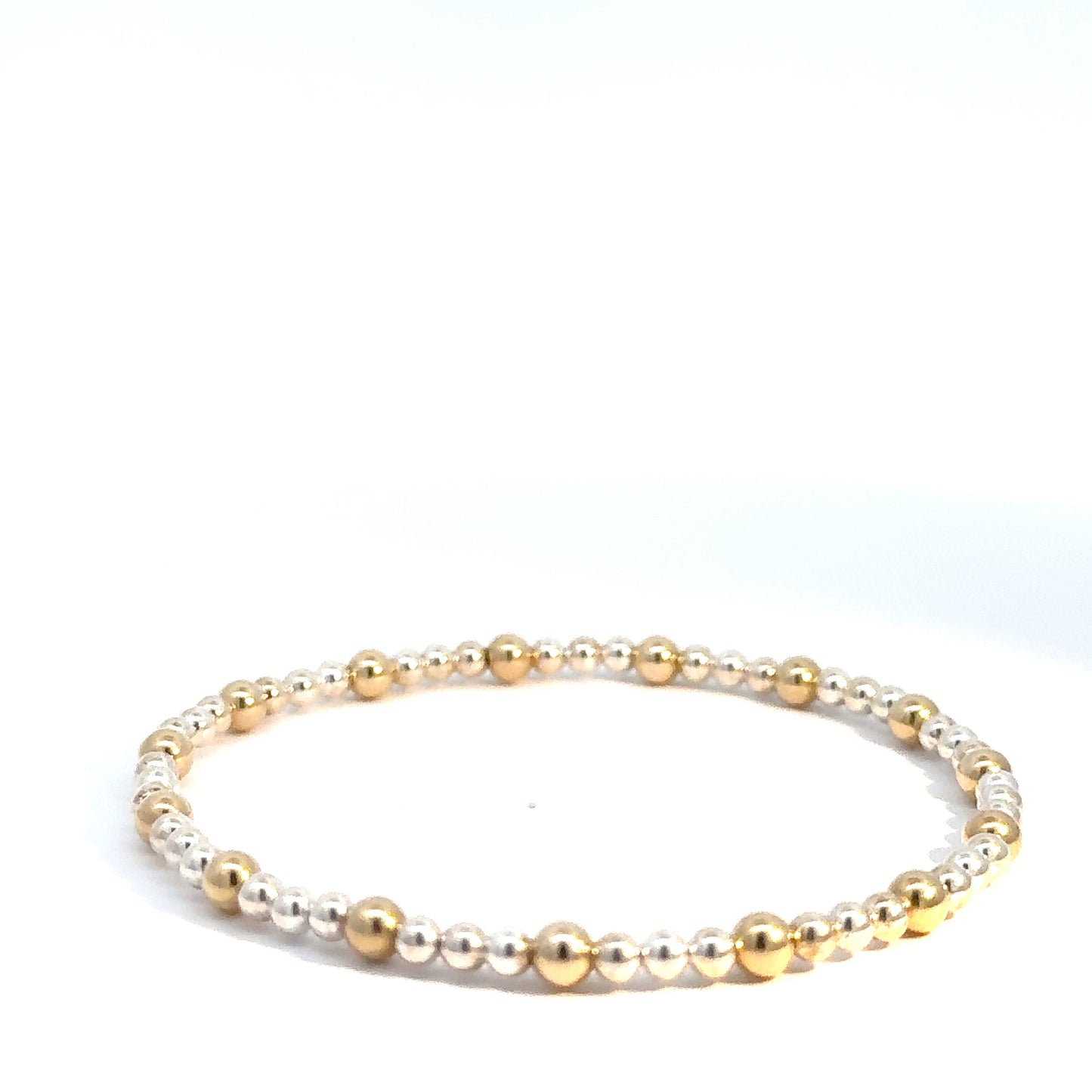Gold on silver bracelet