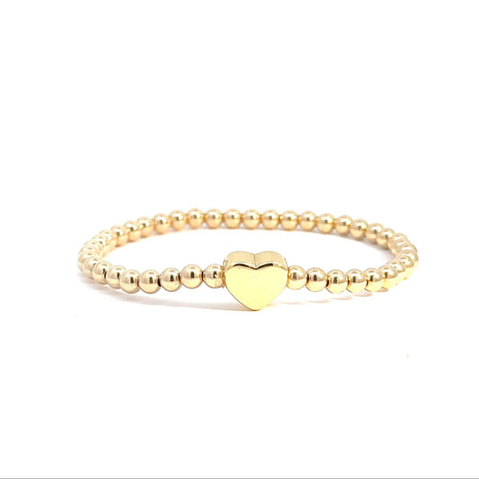 Large Gold Heart Bracelet