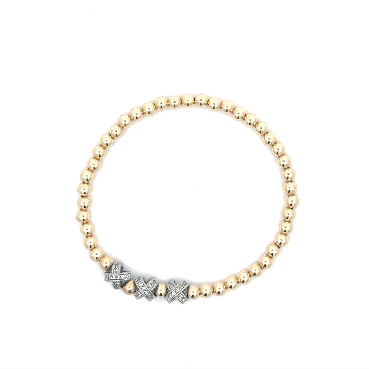 Gold with Silver XXX Bracelet